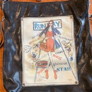 Brighton Black and Cream Fashion Print Crossbody Bag